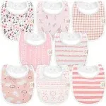 KeaBabies 8-Pack Baby Drool Bibs