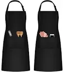 Komboh Unisex Chef Apron, Professional Apron, Heavy Duty Breathable, Large Straps And Large Pockets