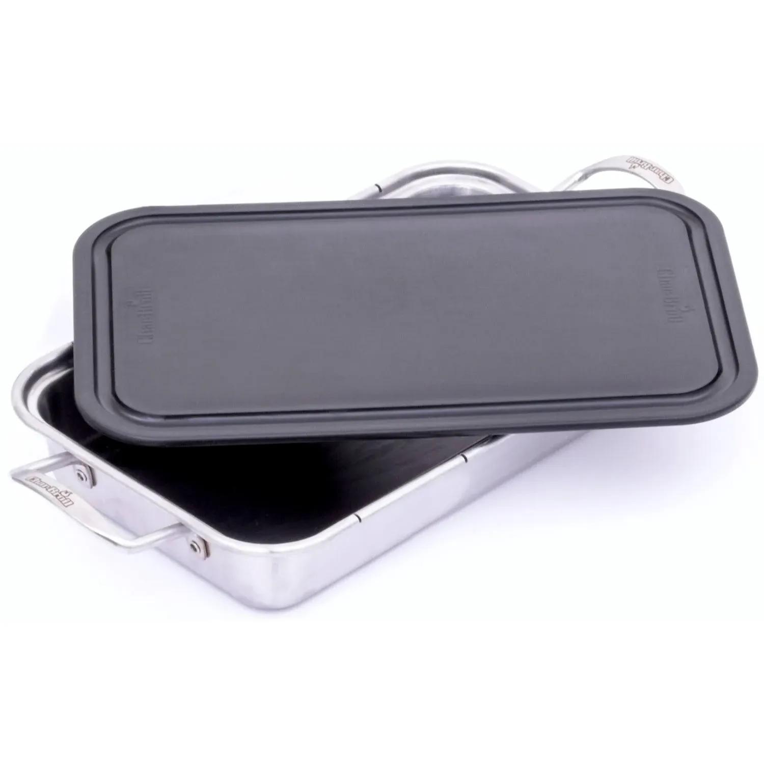  3526981P04 Grill Plus &amp; Cutting Board, Stainless and Black Roasting Pan