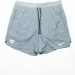 Nike Men's Dri-Fit Stride 5" Brief-Lined Running Shorts, Grey, Size: XL