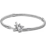 Pandora Moments Asymmetric Star T-Bar Snake Chain Bracelet | 7.5 Inches