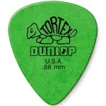 Jim Dunlop Tortex Standard Plectrum Players Pack - 12 Pack - .88 Green