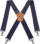 WELKINLAND Navy Suspenders for Men, Work Suspenders, 2 inch Wide Suspenders, Heavy Duty Suspenders, Swivel Suspenders, Mens Suspenders for Jeans, Big