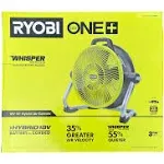 Ryobi PCL813B ONE+ 18V Cordless Hybrid Whisper Series 14 in. Air Cannon Fan (Tool Only)