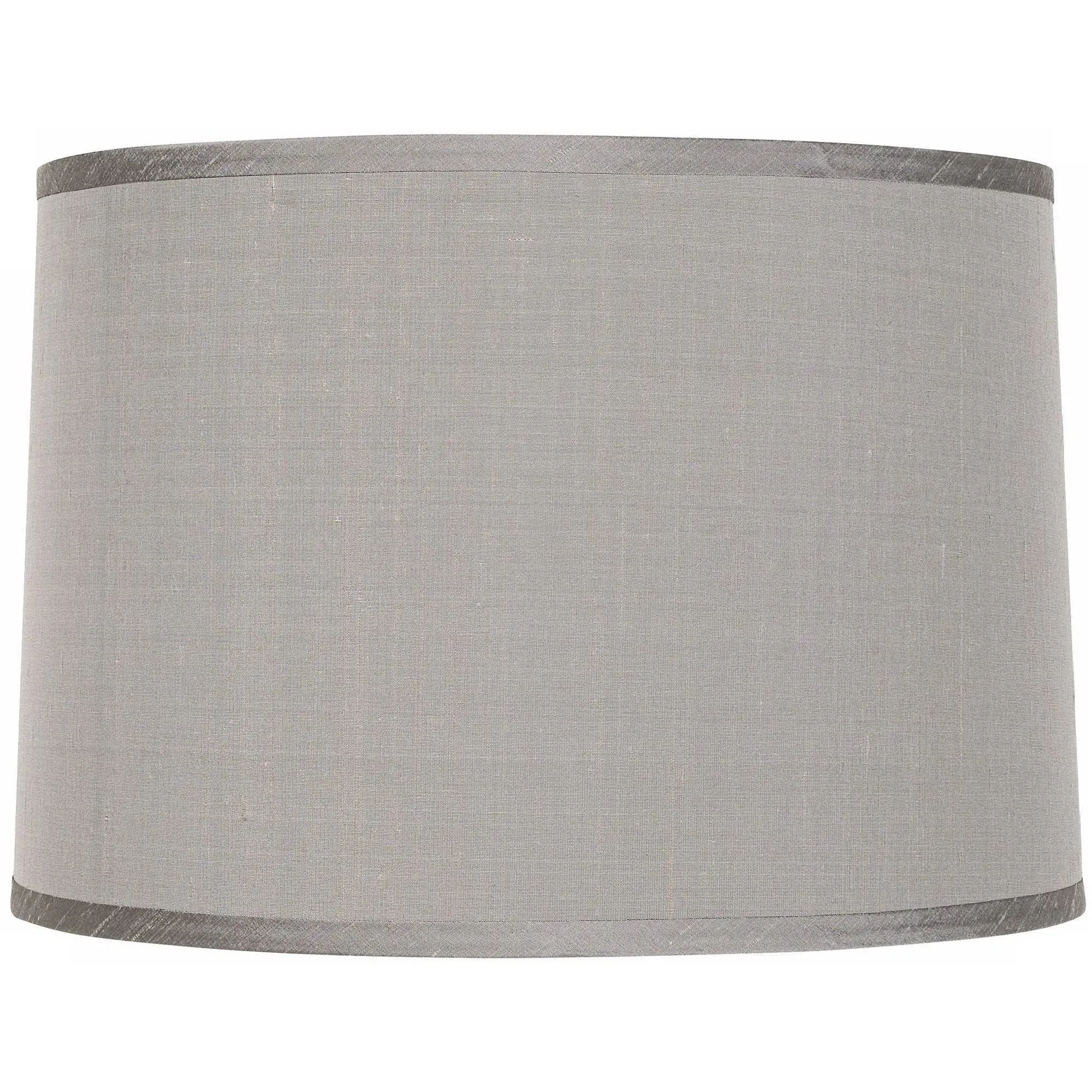 Platinum Gray Dupioni Medium Lamp Shade 15" Top x 16" Bottom x 11" High (Spider) Replacement with Harp and Finial - Springcrest