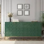 Clihome Storage High Gloss Entertainment Centers TV Stand, Sideboard - Green