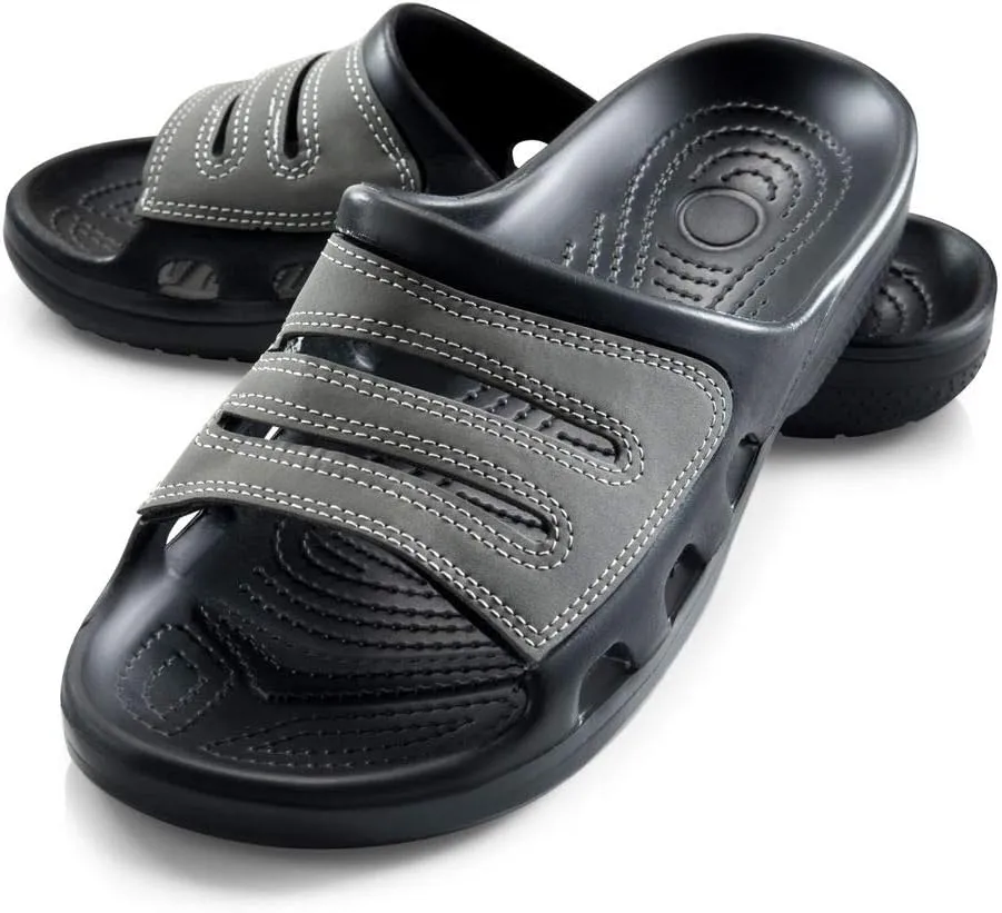 Roxoni Men's Open Toe Lightweight Slip on Slide Sandals -Sizes 8 to 12 -Style ...