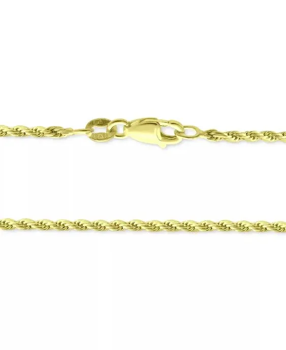 Giani Bernini Rope Link 24" Chain Necklace in 18K Gold-Plated Sterling Silver, Created for Macy's - Gold Over Silver