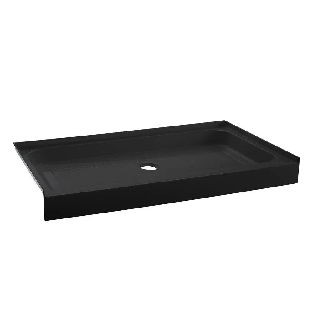 Swiss Madison Voltaire 48" x 32" Acrylic Black, Single-Threshold, Center Drain, Shower Base