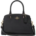 COACH Mini Lille Carryall Black Bag with Detachable Strap Free Shipping