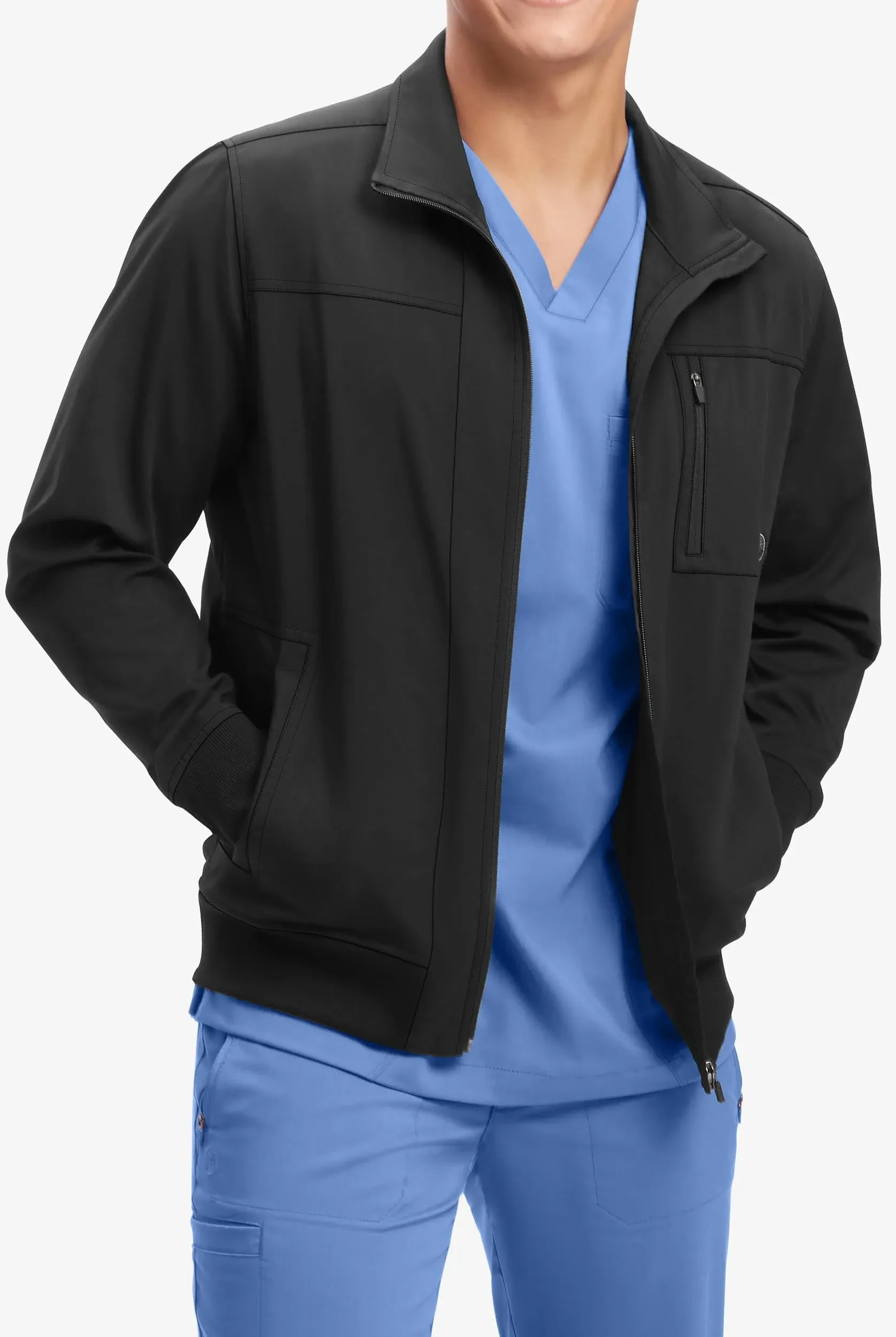 Men's Jonathan Bomber Solid Scrub Jacket