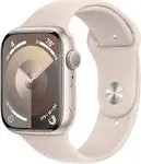 Apple Watch Series 9 45mm / Starlight Aluminum Case with Starlight Sport Band - S/M / GPS