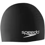 Speedo Unisex-Adult Swim Cap Silicone One size, Black