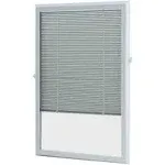 22 in. x 36 in. Add-On Enclosed Aluminum Blinds in White for Steel and Fiberglass Doors with Raised Frame Around Glass