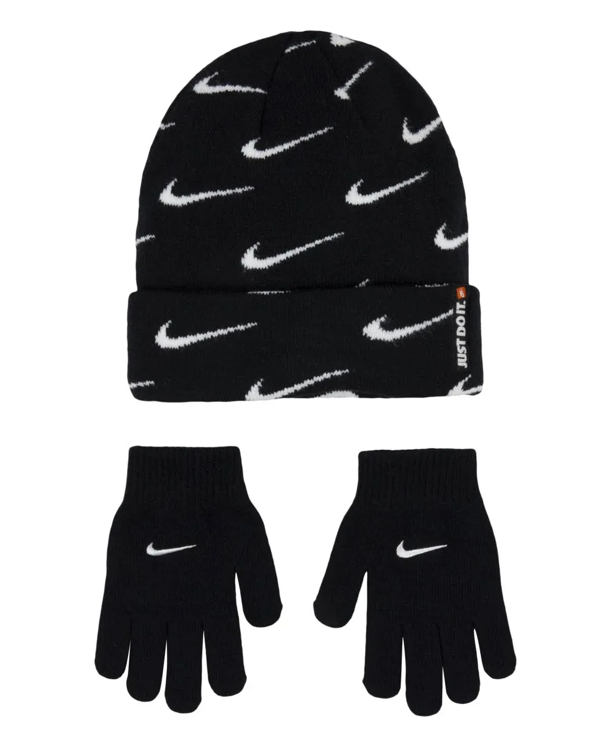 Nike Kids' Swoosh Repeat Beanie and Gloves Set