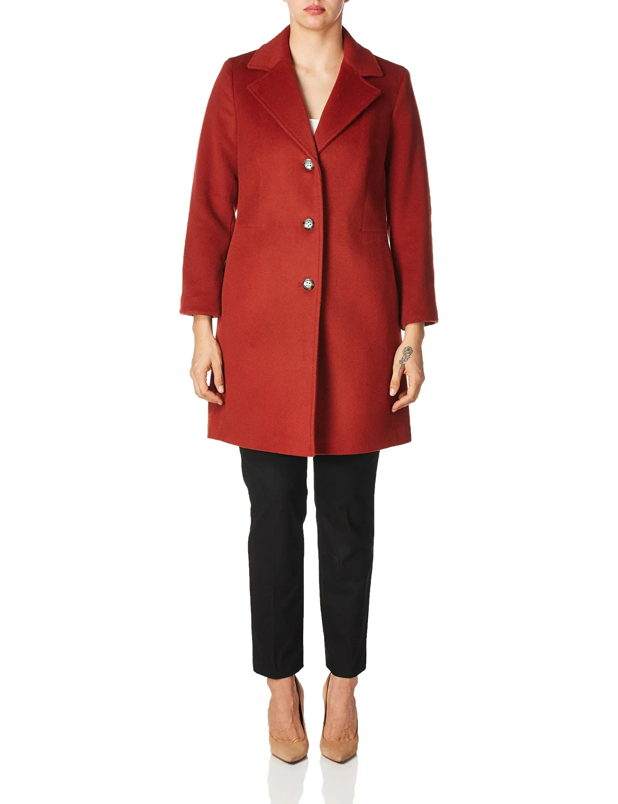 Calvin Klein Womens Wool Blend Coat