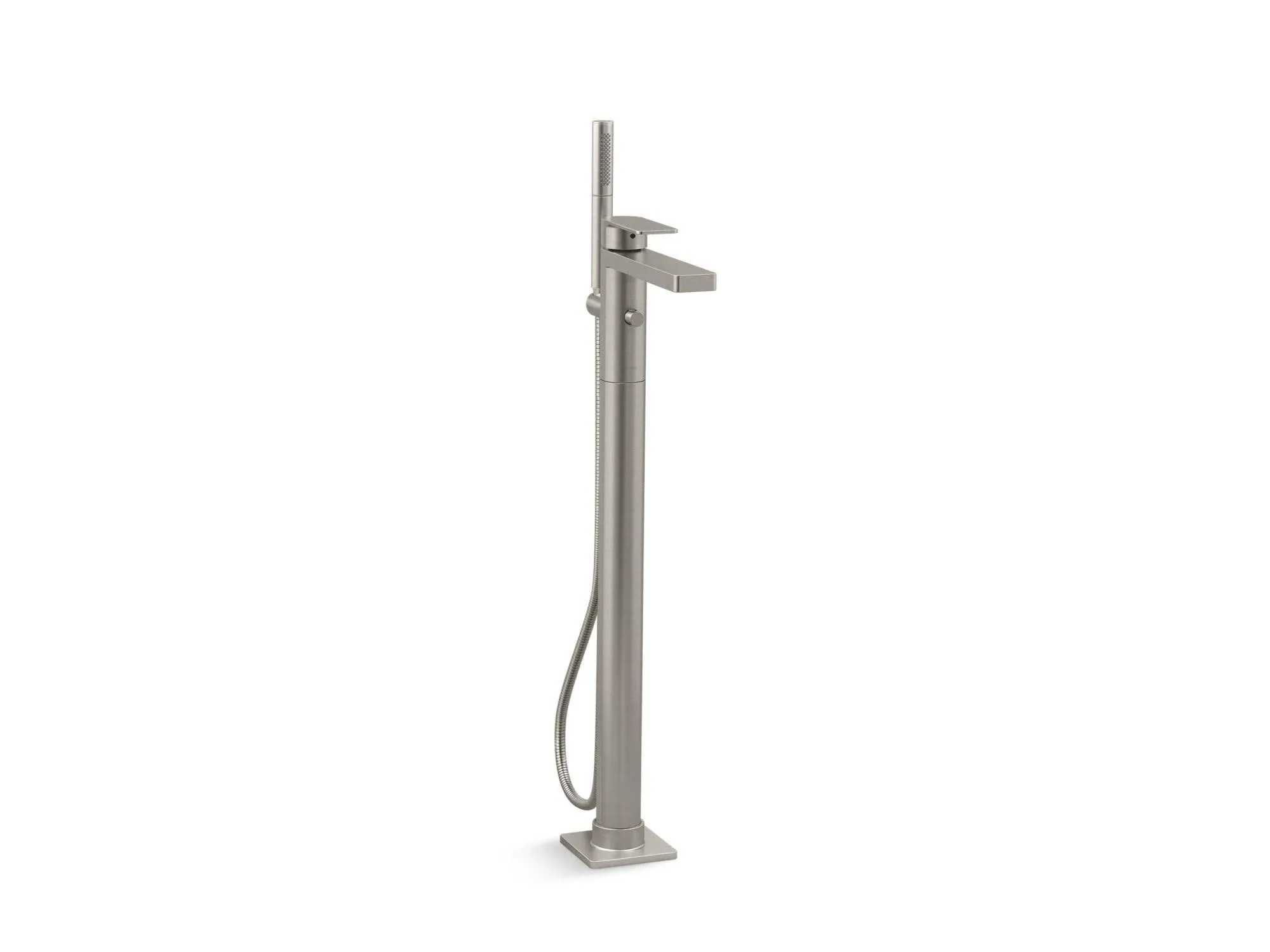 Kohler K-T23492-4-BN Vibrant Brushed Nickel Parallel Floor-Mount Bath Filler Trim