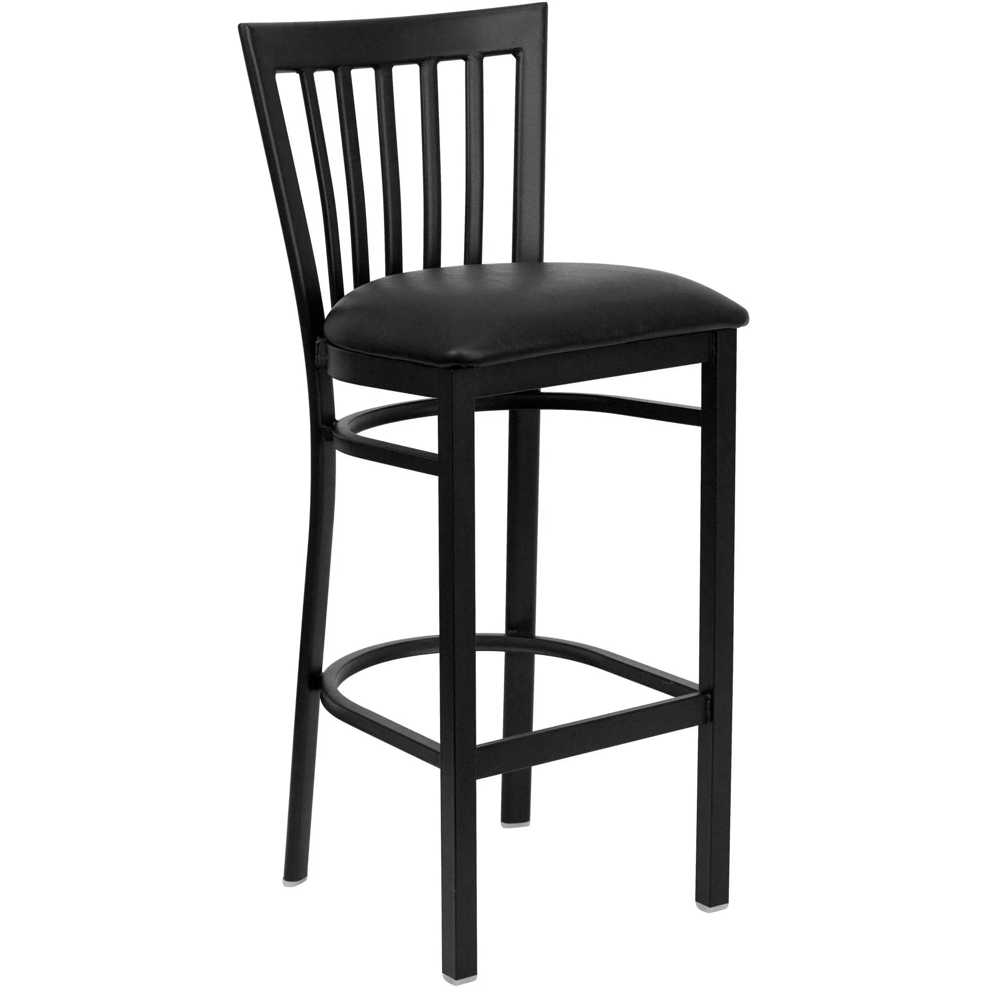 Flash Furniture Hercules Black School House Back Metal Restaurant Bar Stool ...