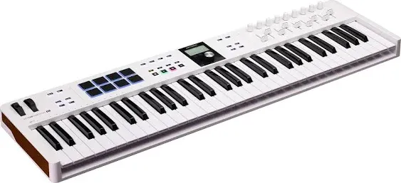 Arturia KeyLab Essential 61 MK3 Midi Keyboard Controller (White)