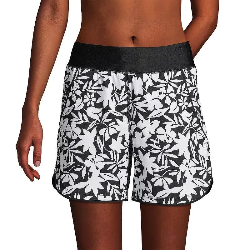 Lands' End Women's 5" Quick Dry Swim Shorts with Panty