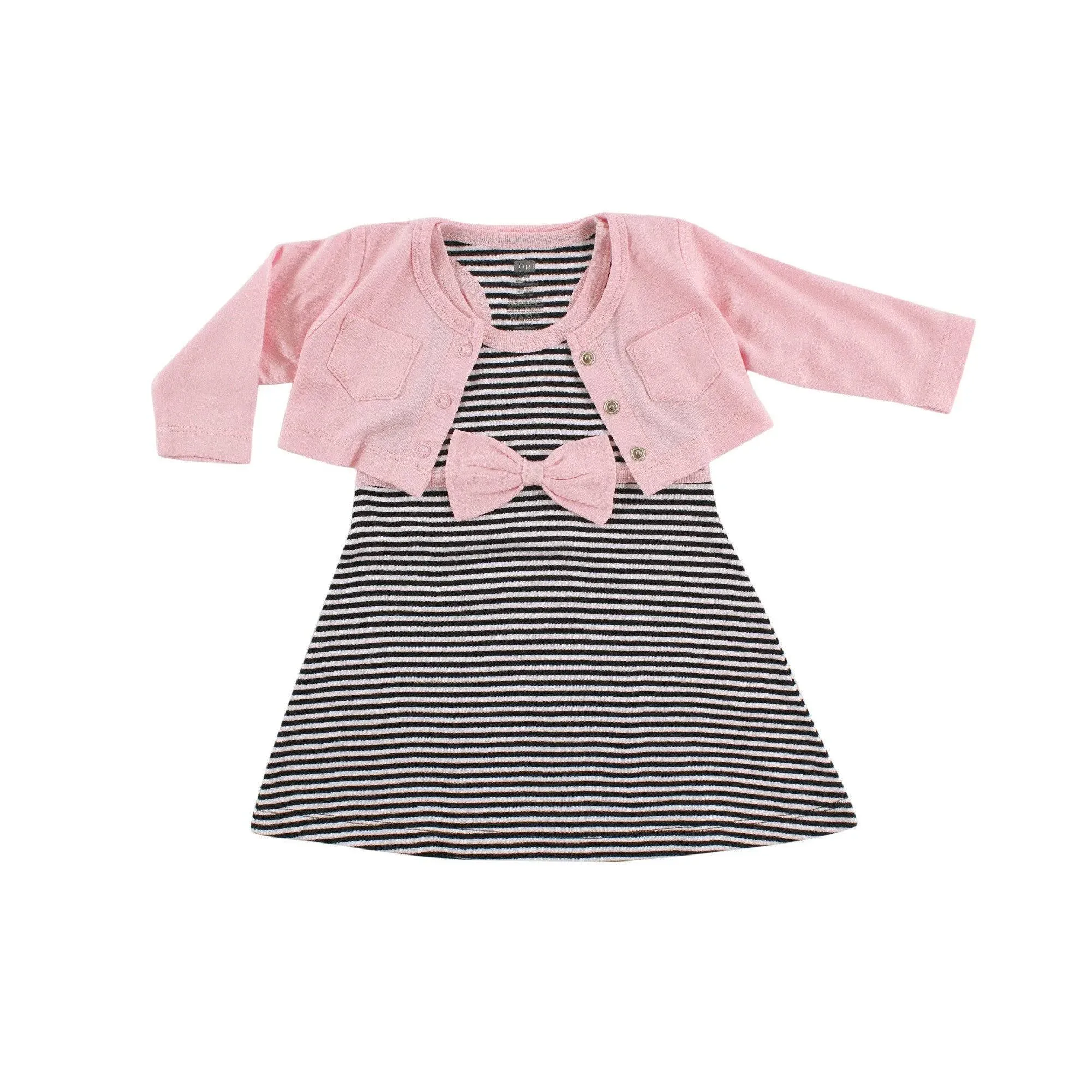 Hudson Baby Cotton Dress and Cardigan Set