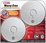 Kidde Worry-Free Smoke Alarms, 2 pk. - White