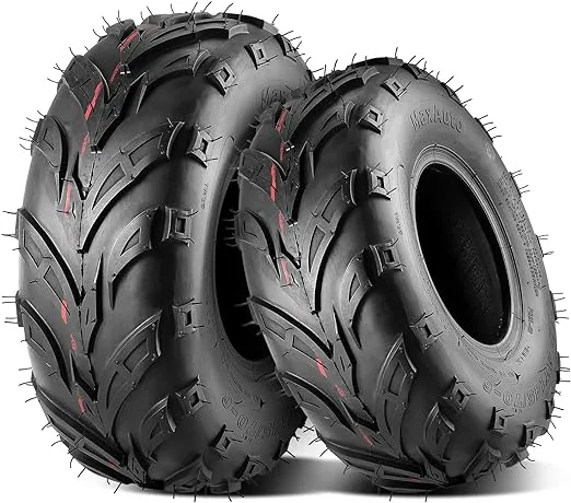 MaxAuto 145 70-6 Tires, 145/70-6 Tubeless Go Kart Mini Bike Tires, 4PR, Pack of 2