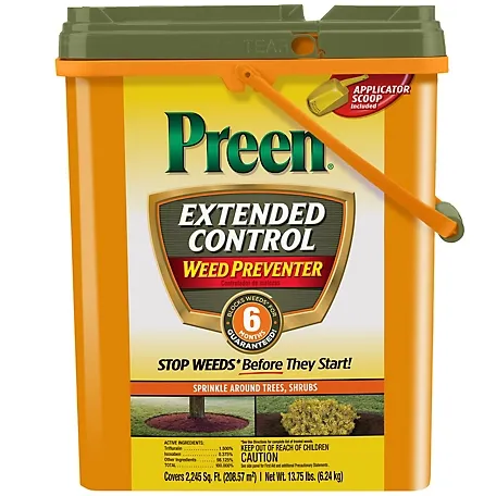 Preen 2464221 Extended Control Weed Preventer, 10 lb. -Covers 1,630 sq. ft