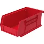 Akro-Mils 30220 AkroBins Plastic Storage Bin Hanging Stacking Containers, (7-Inch x 4-Inch x 3-Inch), Red, (24-Pack)