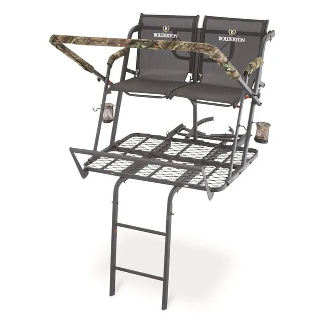 Bolderton 18' 2 Man Ladder Tree Stand with Grizzly Grip