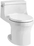 Kohler K-4007-96 Biscuit San Souci One-Piece Round-Front Toilet, 1.28 GPF