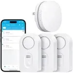 Detectores de agua, paquete de 2, sensor de alarma de audio ajustable de 100 dB.