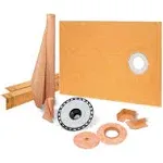 Schluter KERDI-SHOWER-K<wbr/>IT - 38&#034; X 60&#034; Tray - Shower Kit - Offset Drain - PVC ...