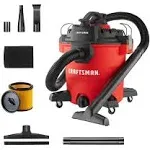 12 Gallon 6 Peak HP Wet/Dry Vac Portable Shop Vacuum with Attachments Red