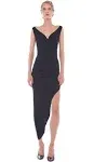 Norma Kamali Tara Side Drape Gown in Black size XS. d45