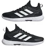 Adidas Men's Adizero Ubersonic 4.1 Tennis Shoes, Black/White/Grey