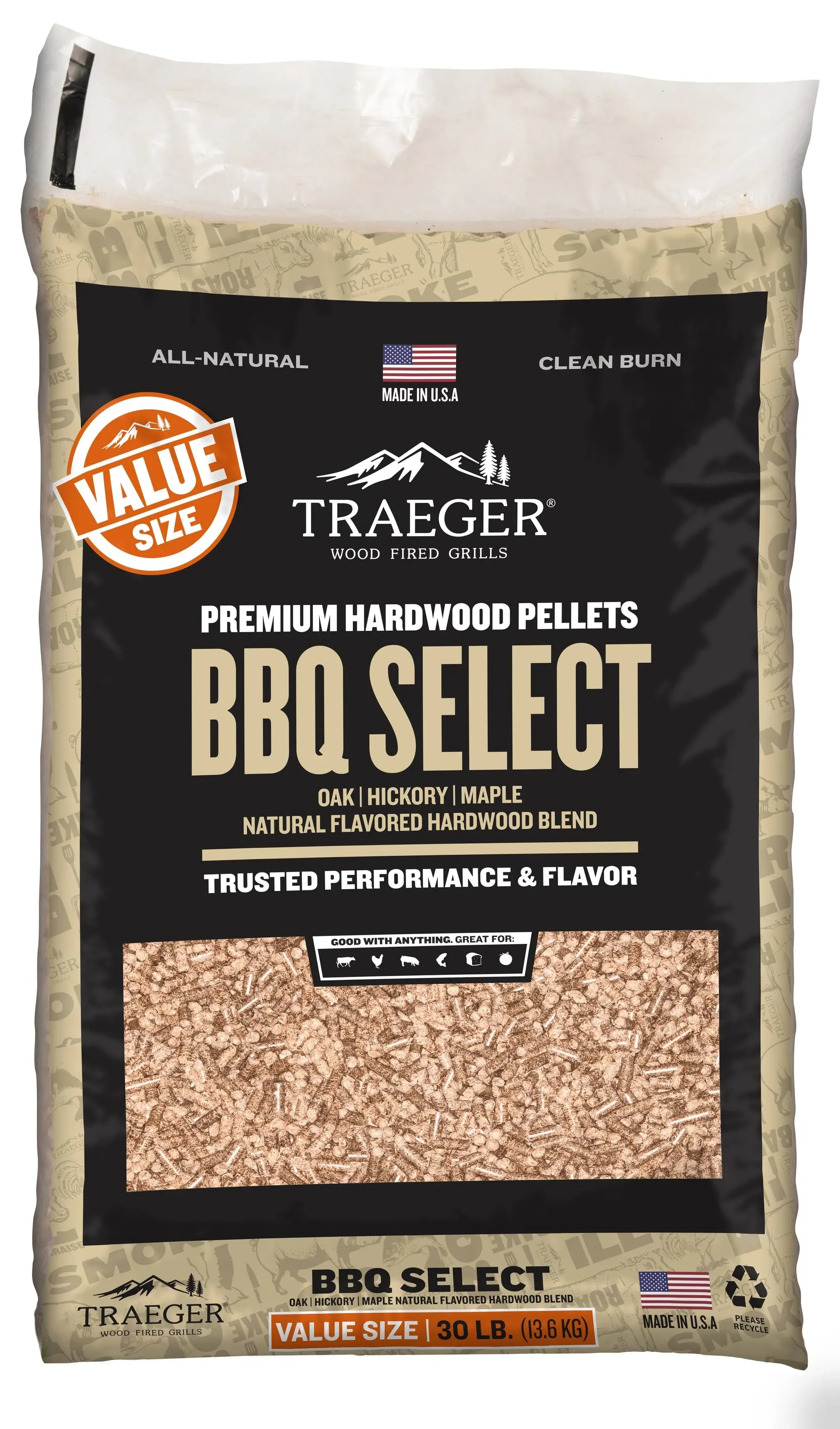 Traeger BBQ Select Pellets (30 lb)