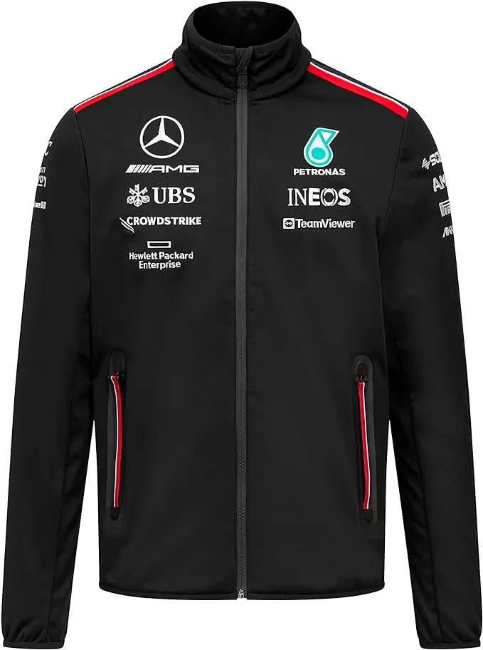 Mercedes AMG Petronas Formula One Team - 2023 Team Softshell Jacket - Black - Men - Size: M