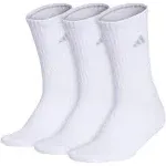 Adidas Cushioned Crew Socks 3 Pairs - White - Large