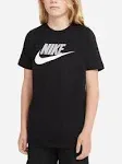 Nike T-Shirt Boys Size Large Black Swoosh Casual Short Sleeve Kids/Youth