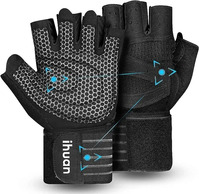 ihuan Ventilated Weight Lifting Gym Workout Gloves