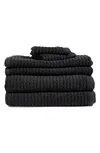 Shop Dkny Black Quick Dry Towel Set Cotton