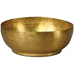 Serene Spaces Living Antique Brass Decorative Bowl | adamsbargainshop