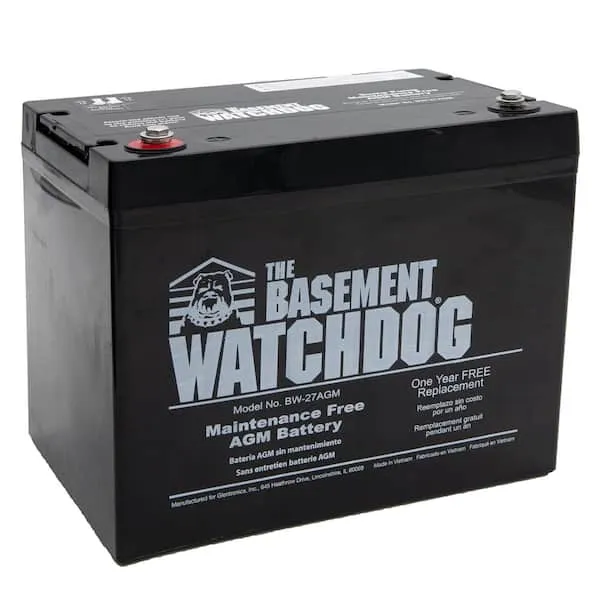 Basement Watchdog Maintenance Free (AGM) Standby Battery BW-27AGM