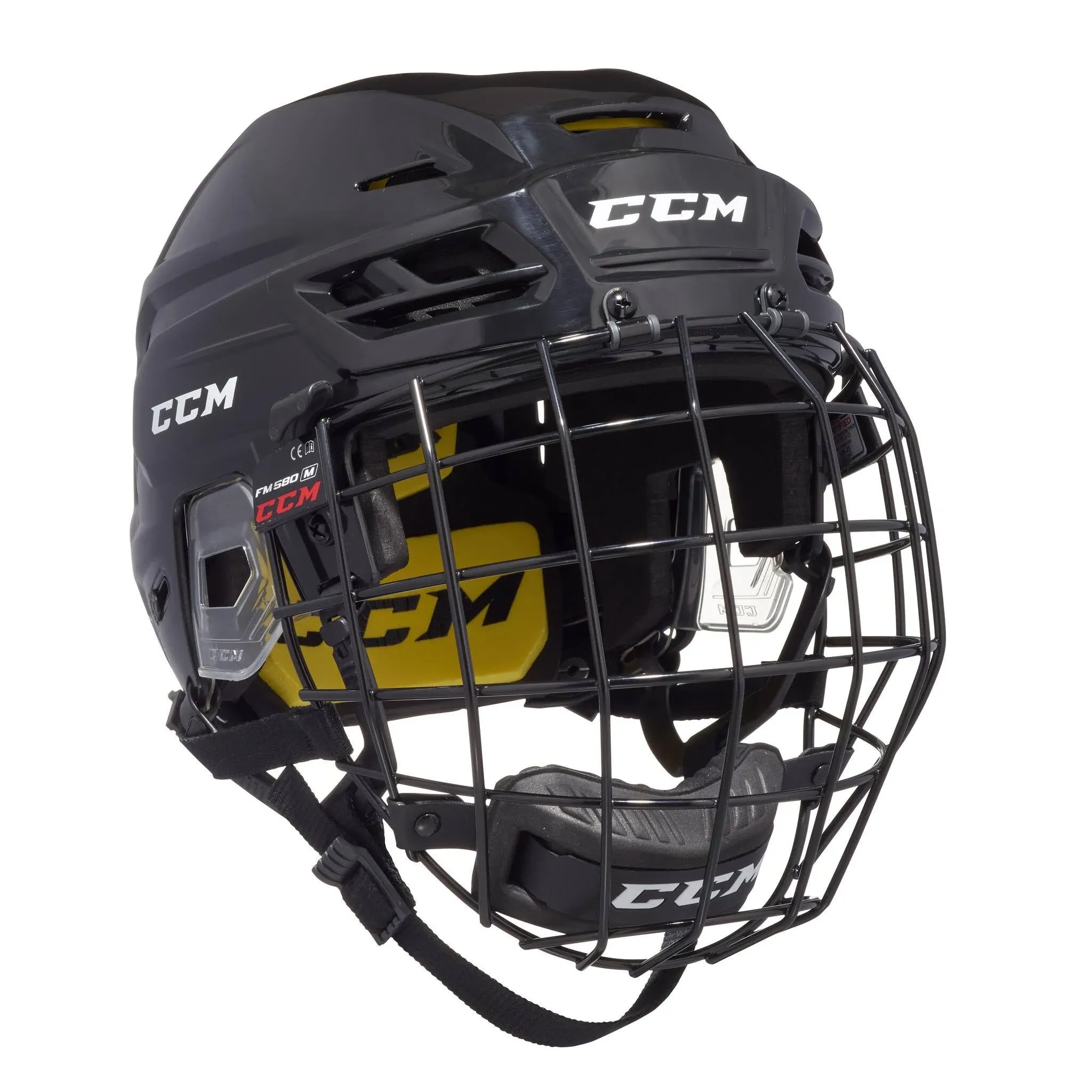 CCM Tacks 210 Combo Hockey Helmet (White)