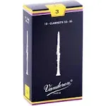 Vandoren CR103 BB Clarinet Traditional Reeds Strength 3 Box of 10