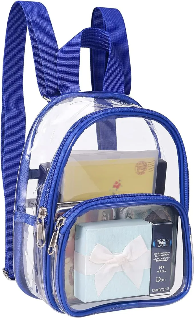 Clear Backpack Stadium Approved 12×6×12, Water proof Clear Bag for Concert Wo...